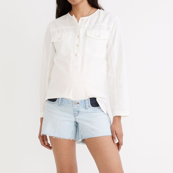 Madewell Maternity Relaxed Denim Shorts in Essen Wash 27 - Picture 5 of 5